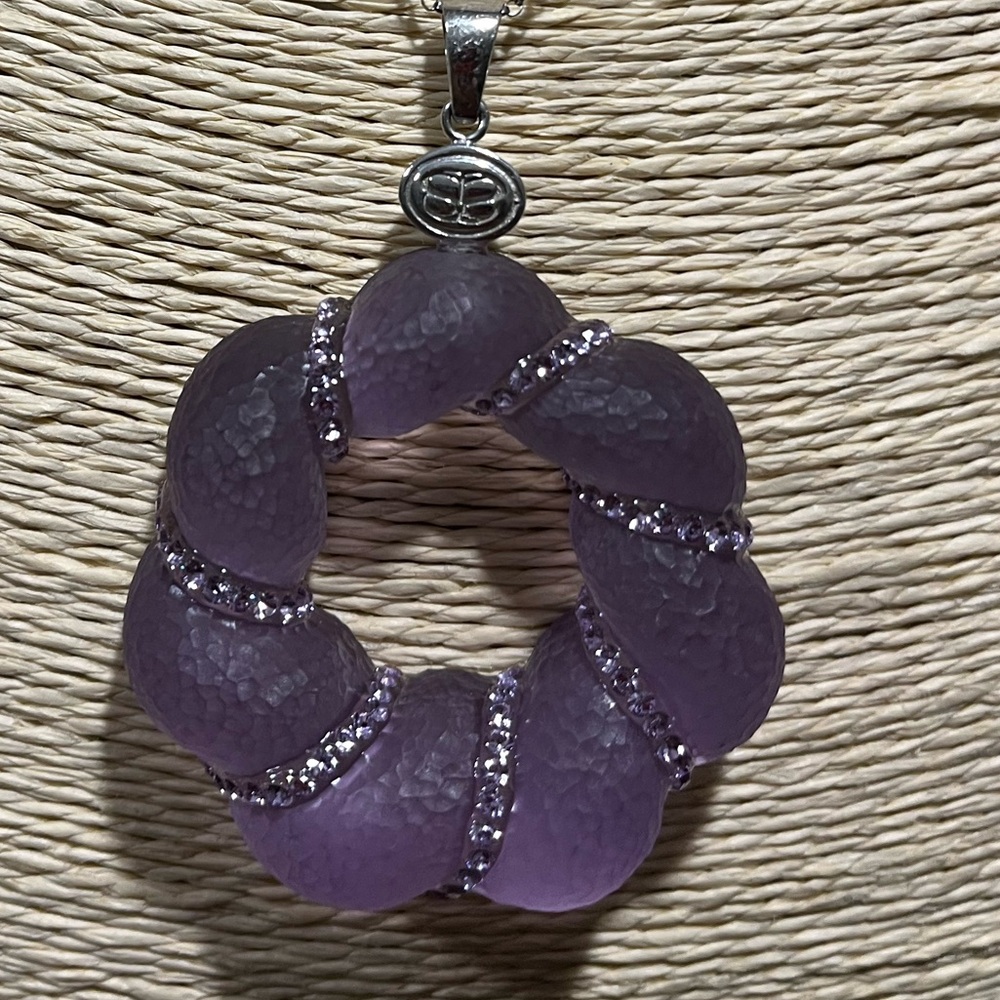 SIMONE I SMITH PRE-LOVED AUTHENTIC VINTAGE CRYSTALS PURPLE CLOUD NECKLACE